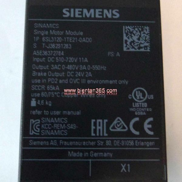 Siemens 6sl3120-1te21-0ad0