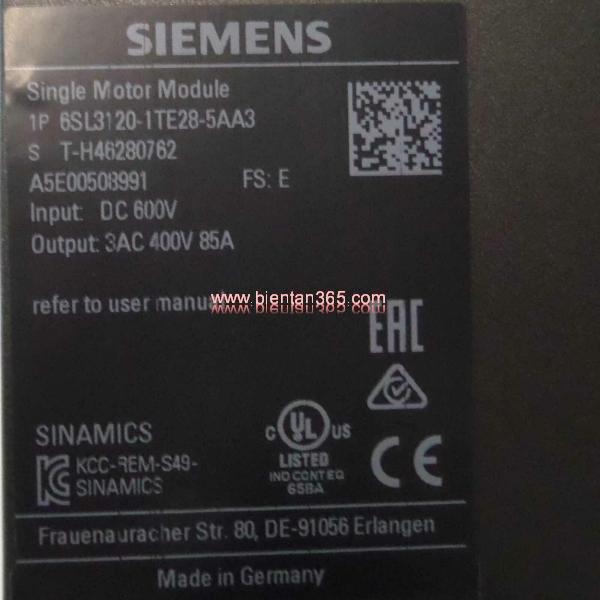 Siemens sinamics s120 6sl3120-1te28-5aa3